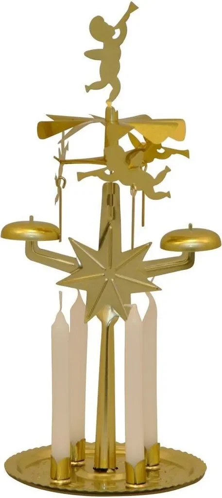 KNOX Lichter-Glockenspiel mit 4 Kerzen Kerzenkarussell