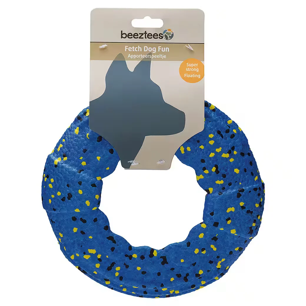 BEEZTEES Gisa Outdoor Hundespielzeug Frisbee aus Schaumstoff blau
