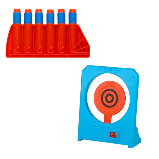 EDDY TOYS Blaster Bullseye Zielspiel Dartpistole Schaumstoffdarts